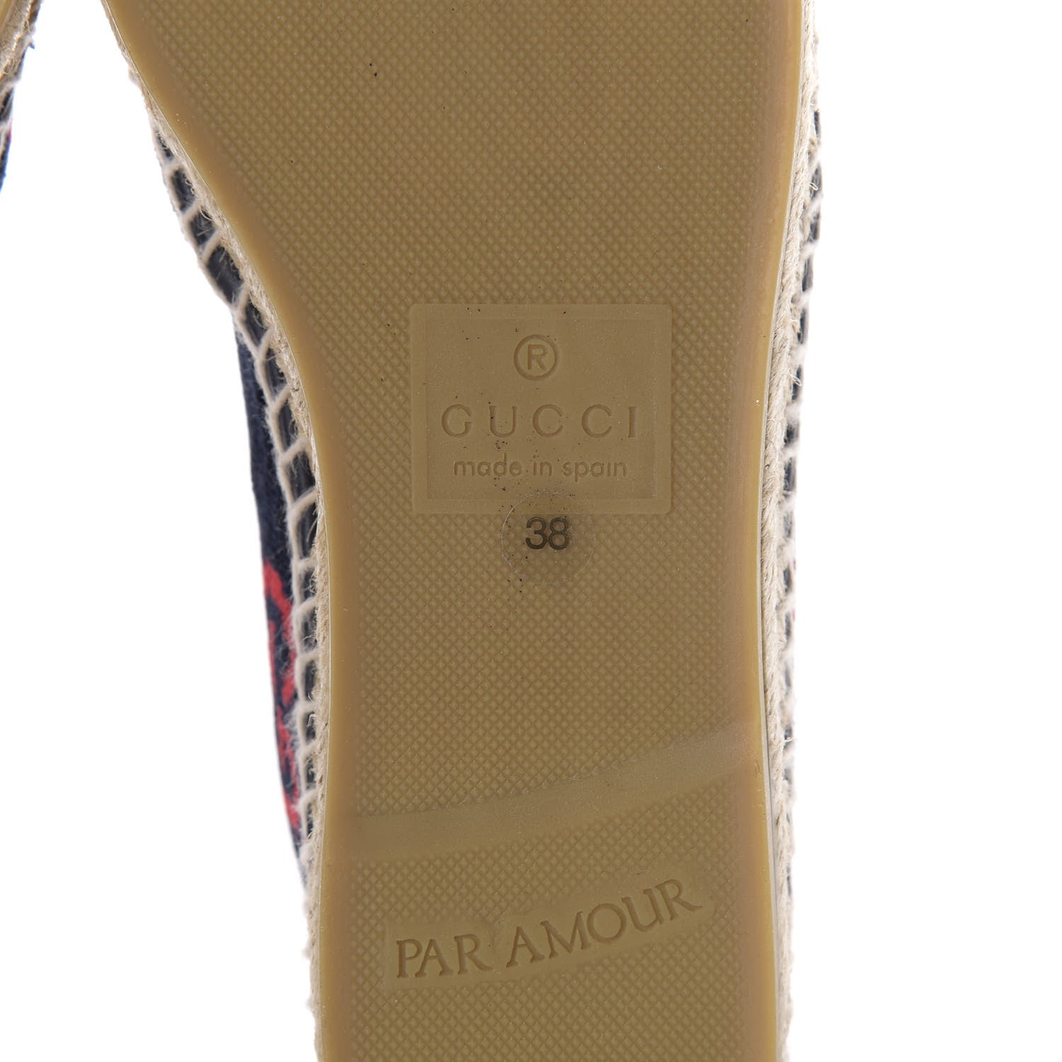 Gucci Terry Cloth GG Monogram Espadrilles 38 Blue Red 8 of 10