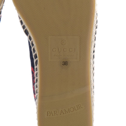 Gucci Terry Cloth GG Monogram Espadrilles 38 Blue Red 8 of 10