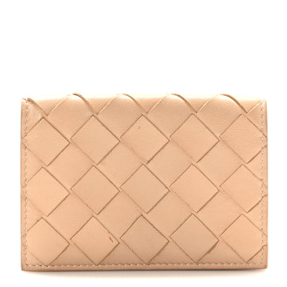 Bottega Veneta Nappa Intrecciato Card Holder Almond 1 of 8
