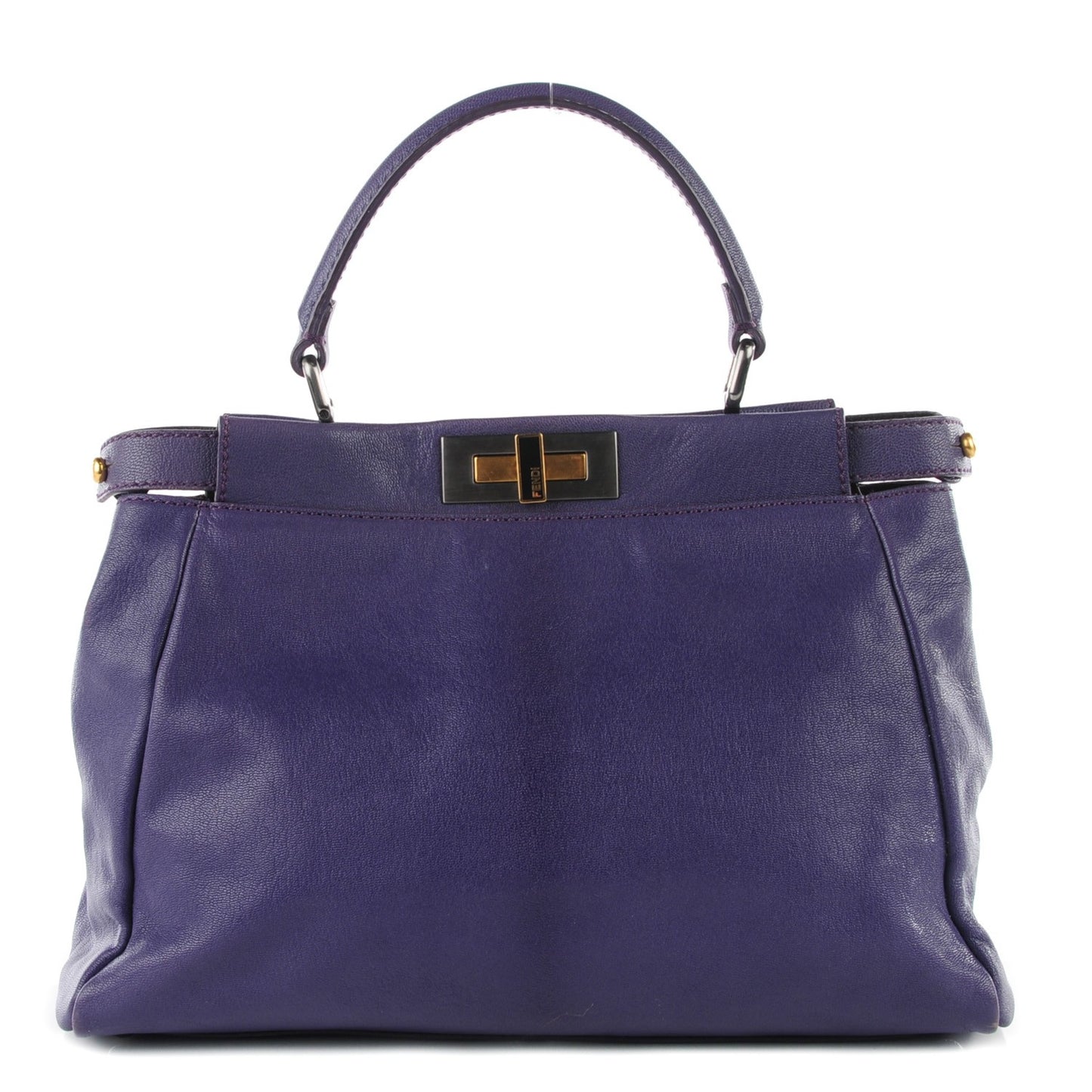Goatskin Python Medium Peekaboo Iconic Satchel Violet
