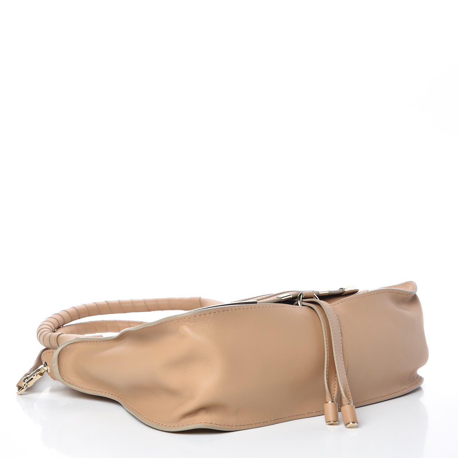 Chloe Calfskin Medium Marcie Metal Bar Trim Satchel Wet Sand 4 of 9
