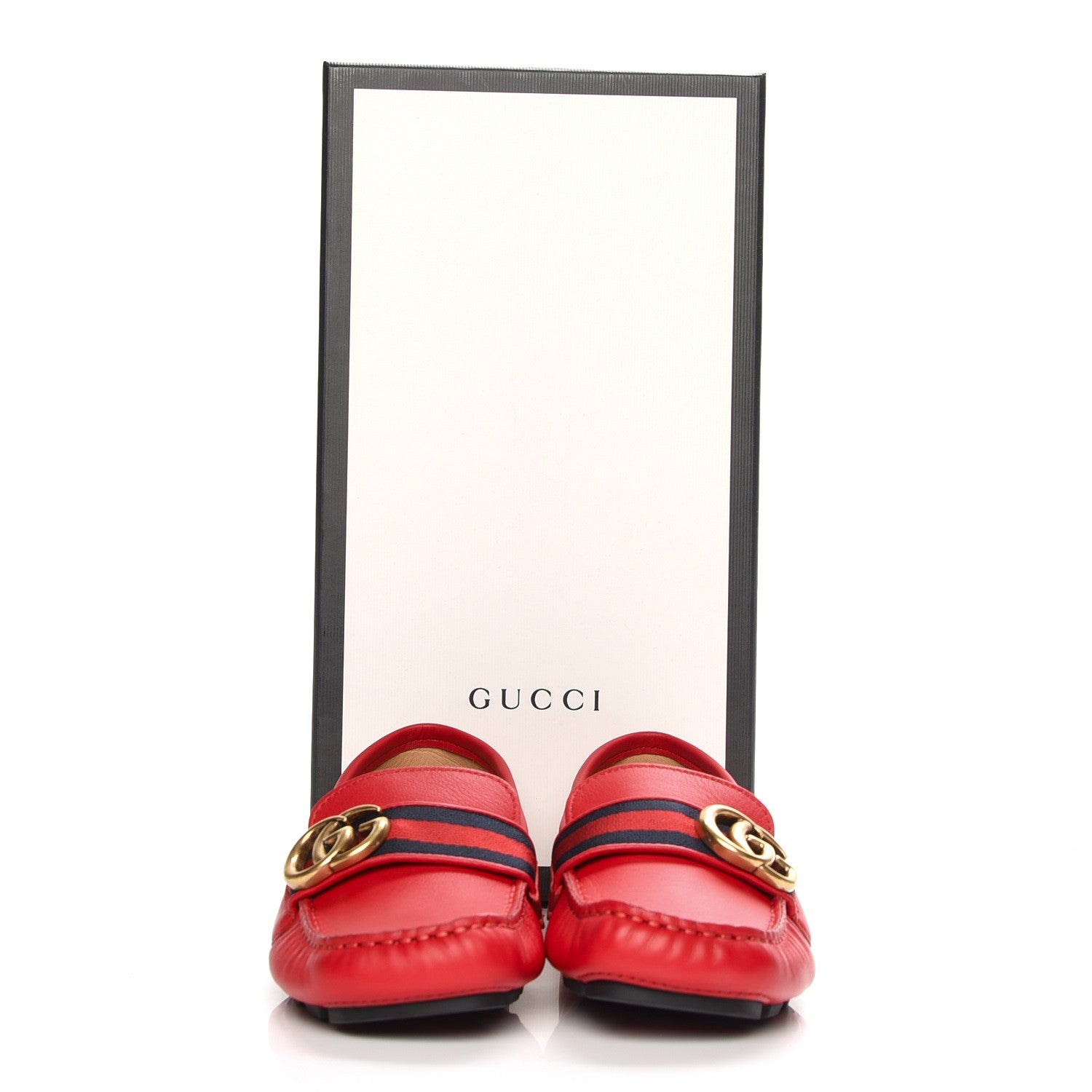Gucci Calfskin Noel Web Driver Loafers 36 Hibiscus 9 of 18