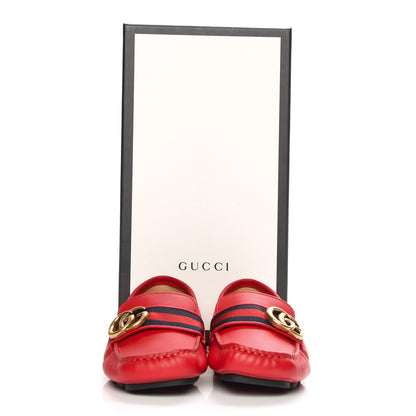 Gucci Calfskin Noel Web Driver Loafers 36 Hibiscus 9 of 18