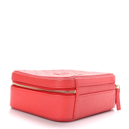 Chanel Caviar Quilted Medium CC Filigree Vanity Case Coral 4 of 9