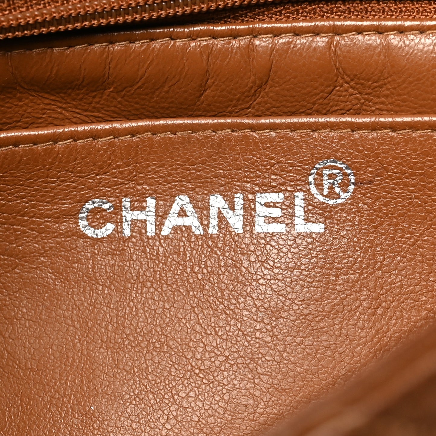 Lambskin Quilted Shoulder Bag Brown