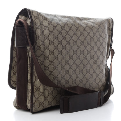 Gucci GG Plus Monogram Large Flap Messenger Bag Beige Dark Brown 2 of 12