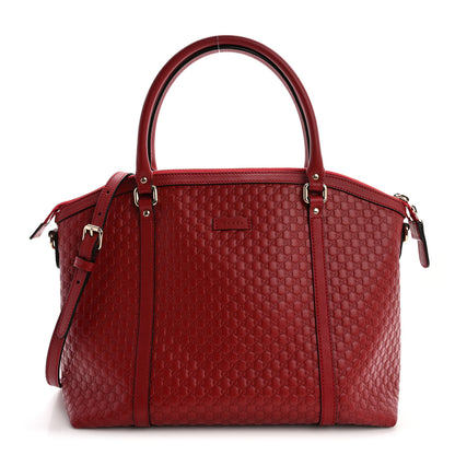 Gucci Soft Microguccissima Dome Satchel Red 1 of 13
