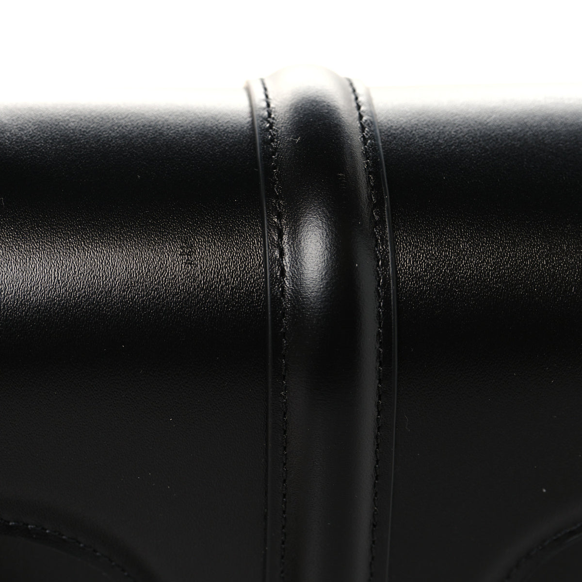Satinated Calfskin Small 16 Top Handle Bag Black