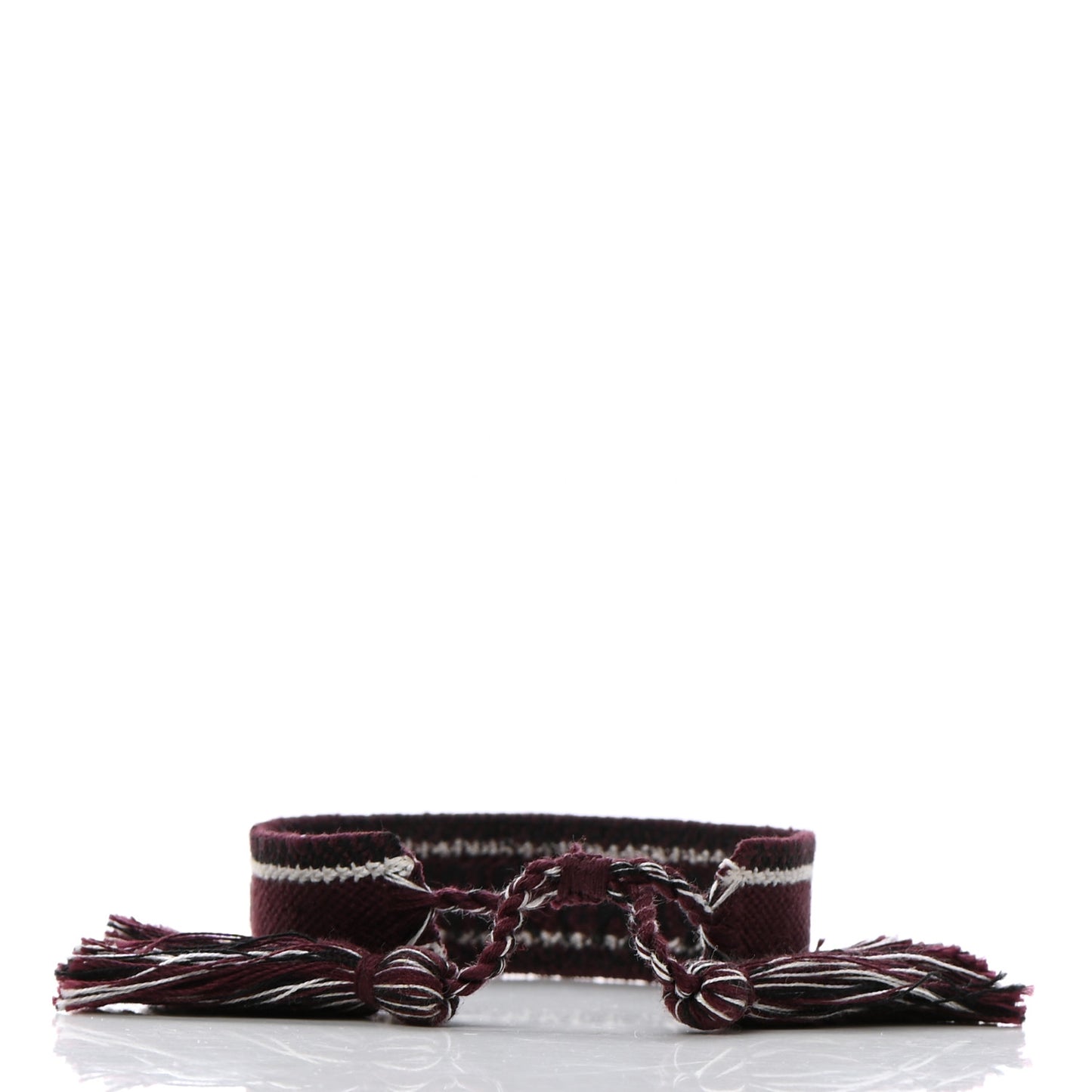 Woven Cotton J'Adior Friendship Bracelet Burgundy
