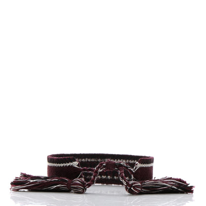 Christian Dior Woven Cotton J'Adior Friendship Bracelet Burgundy 3 of 4