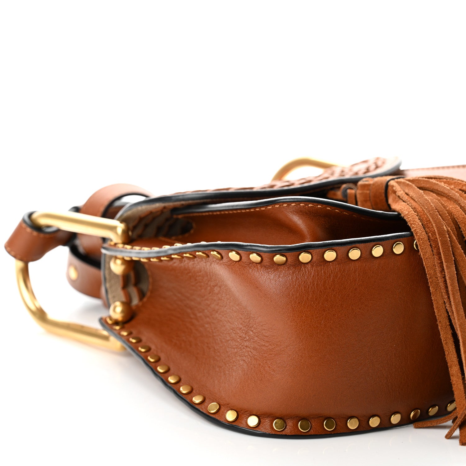 Chloe Calfskin Braided Mini Hudson Shoulder Bag Caramel 9 of 10