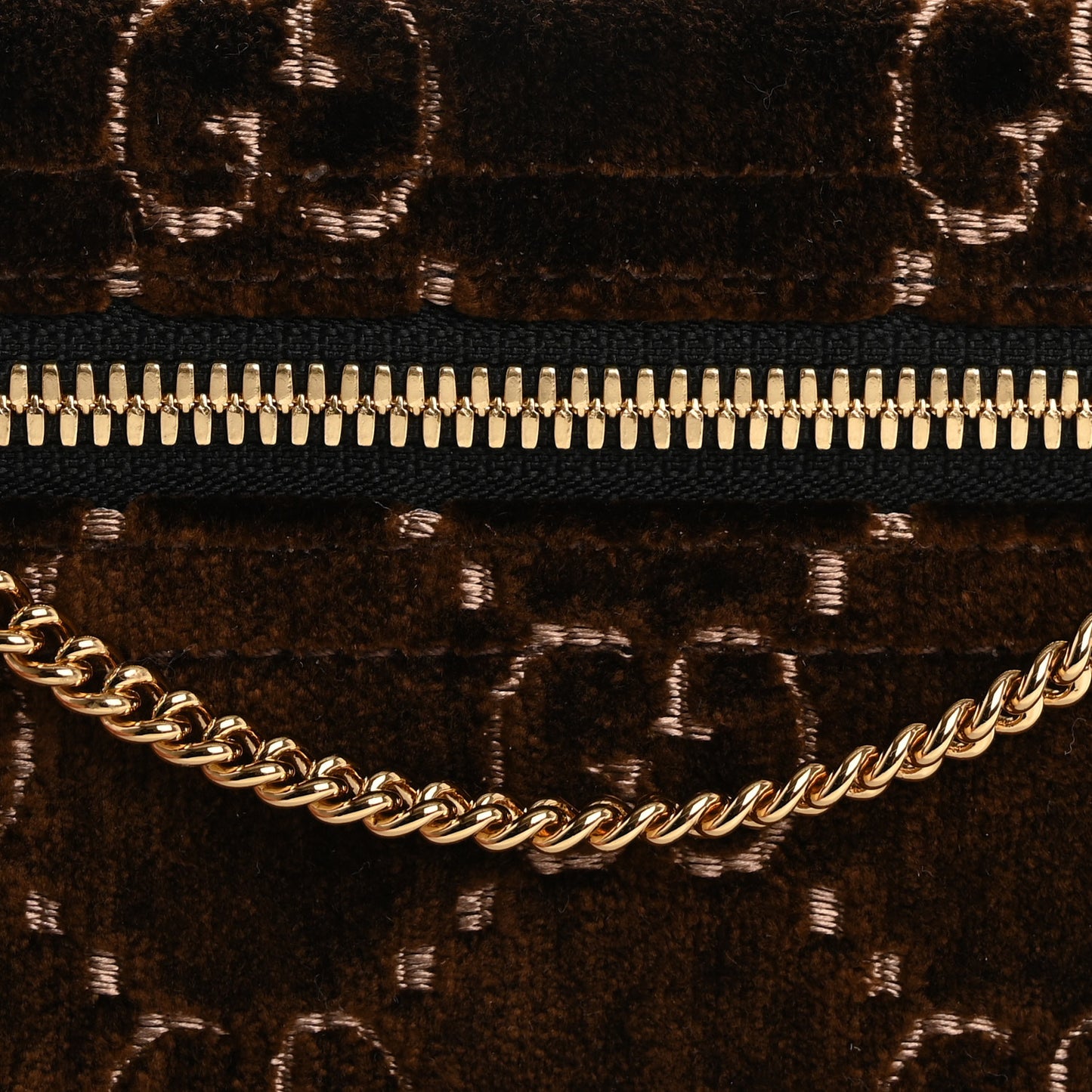 Velvet GG Monogram Rajah Brown Black