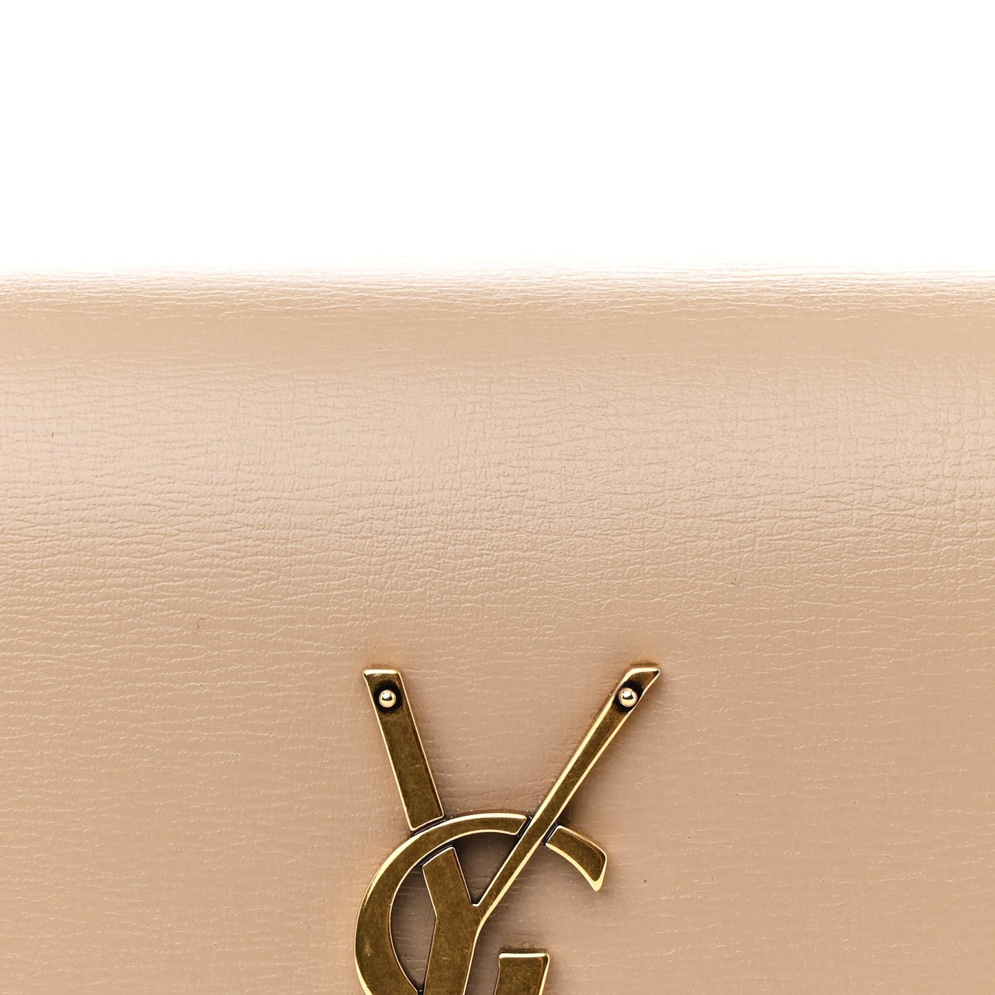 Calfskin Monogram Sunset Chain Wallet Dark Beige