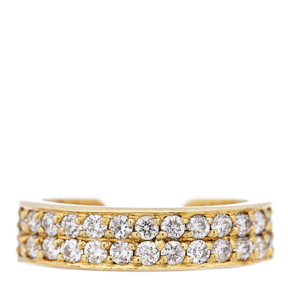 Anita Ko 18K Yellow Gold Diamond Two Row Ear Cuff Earring 1 of 4