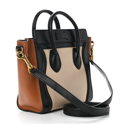 Celine Smooth Calfskin Nano Tri-Color Luggage White 4 of 9