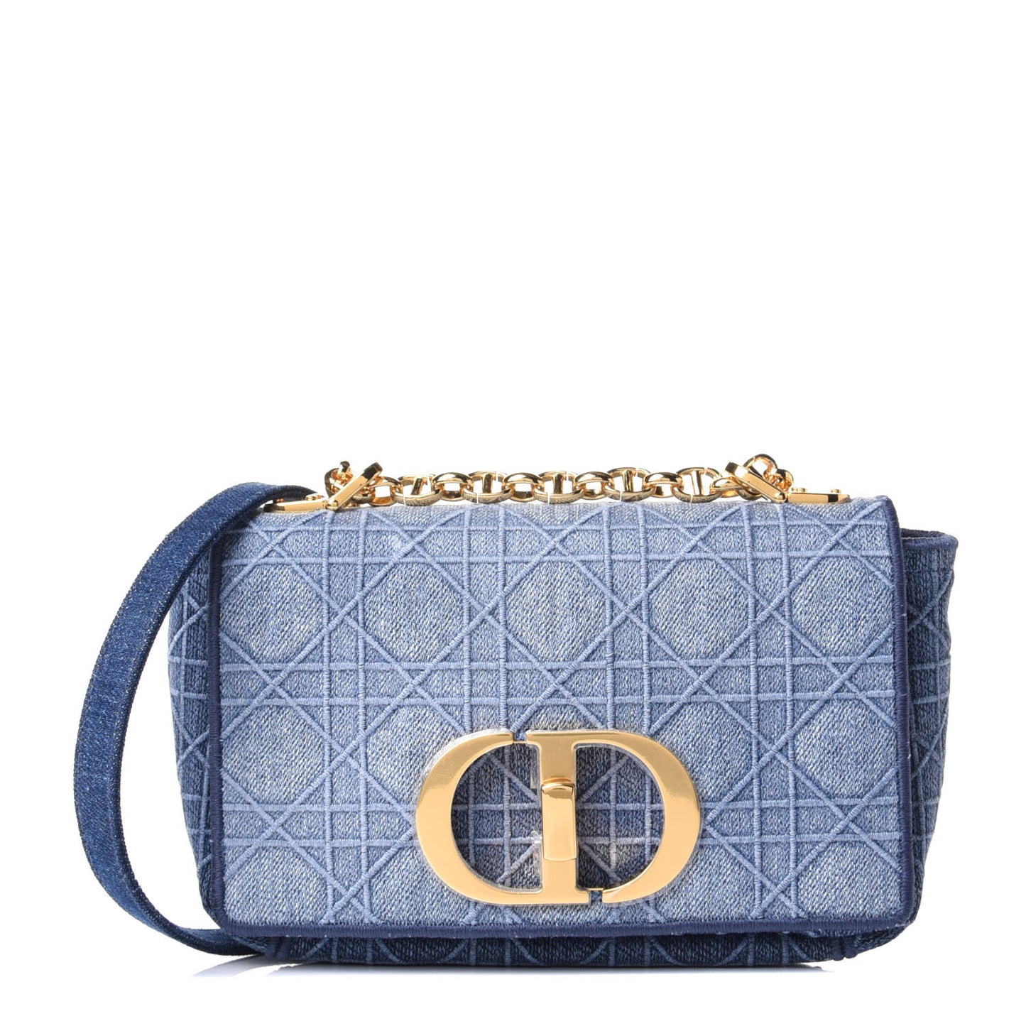 Denim Cannage Small Caro Bag Blue