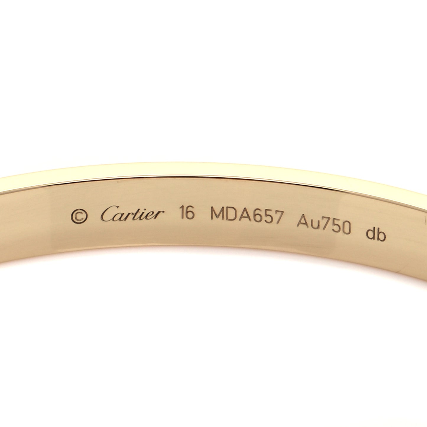18K Yellow Gold LOVE Bracelet 16