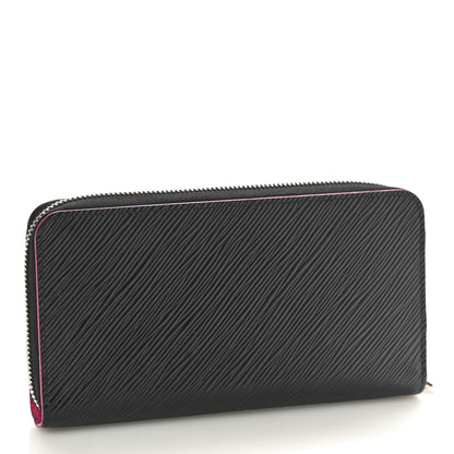 Louis Vuitton Epi Zippy Wallet Black Hot Pink 3 of 9