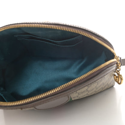 Gucci GG Supreme Monogram Textured Dollar Calfskin Web Small Ophidia Dome Shoulder Bag Beige Ebony New Acero 4 of 4