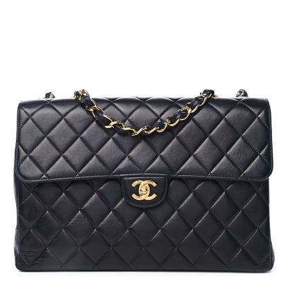 Chanel Lambskin Quilted Jumbo Single Flap Black 1 of 4