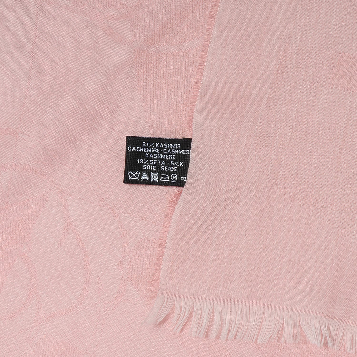 Chanel Cashmere Silk Camellia Scarf Shawl Pink 5 of 5