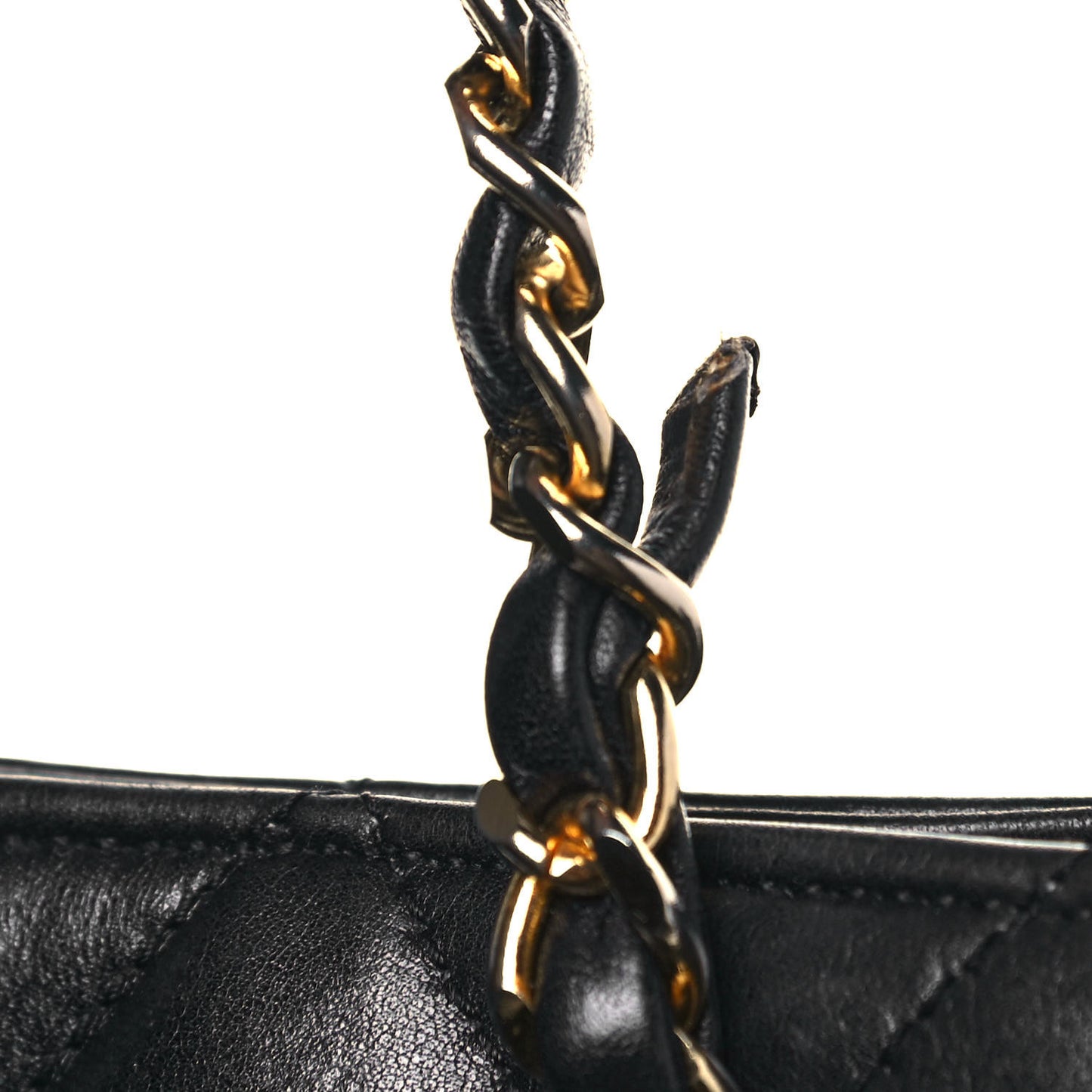 Lambskin Quilted Shoulder Bag Black