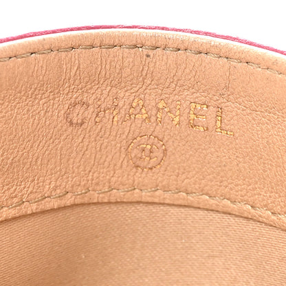 Chanel Lambskin Camellia Embossed Card Holder Fuchsia 6 of 8