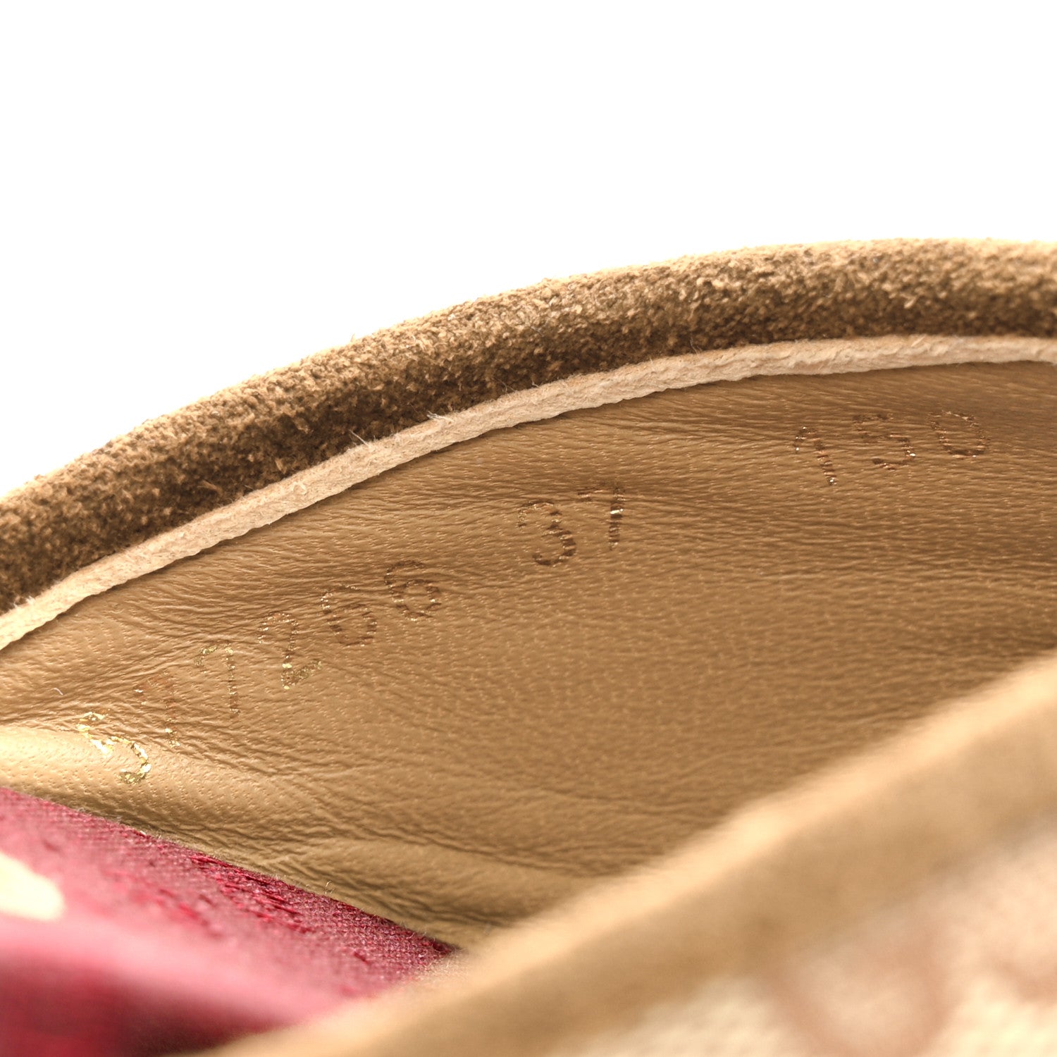 Gucci GG Monogram Suede Womens Criss Cross Slide Sandals 37 Beige Ruggine Cuir 9 of 12