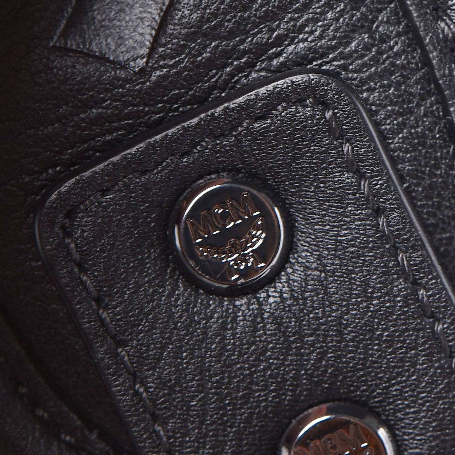 MCM Calfskin Ottomar Monogram Duke Backpack Black 19 of 19
