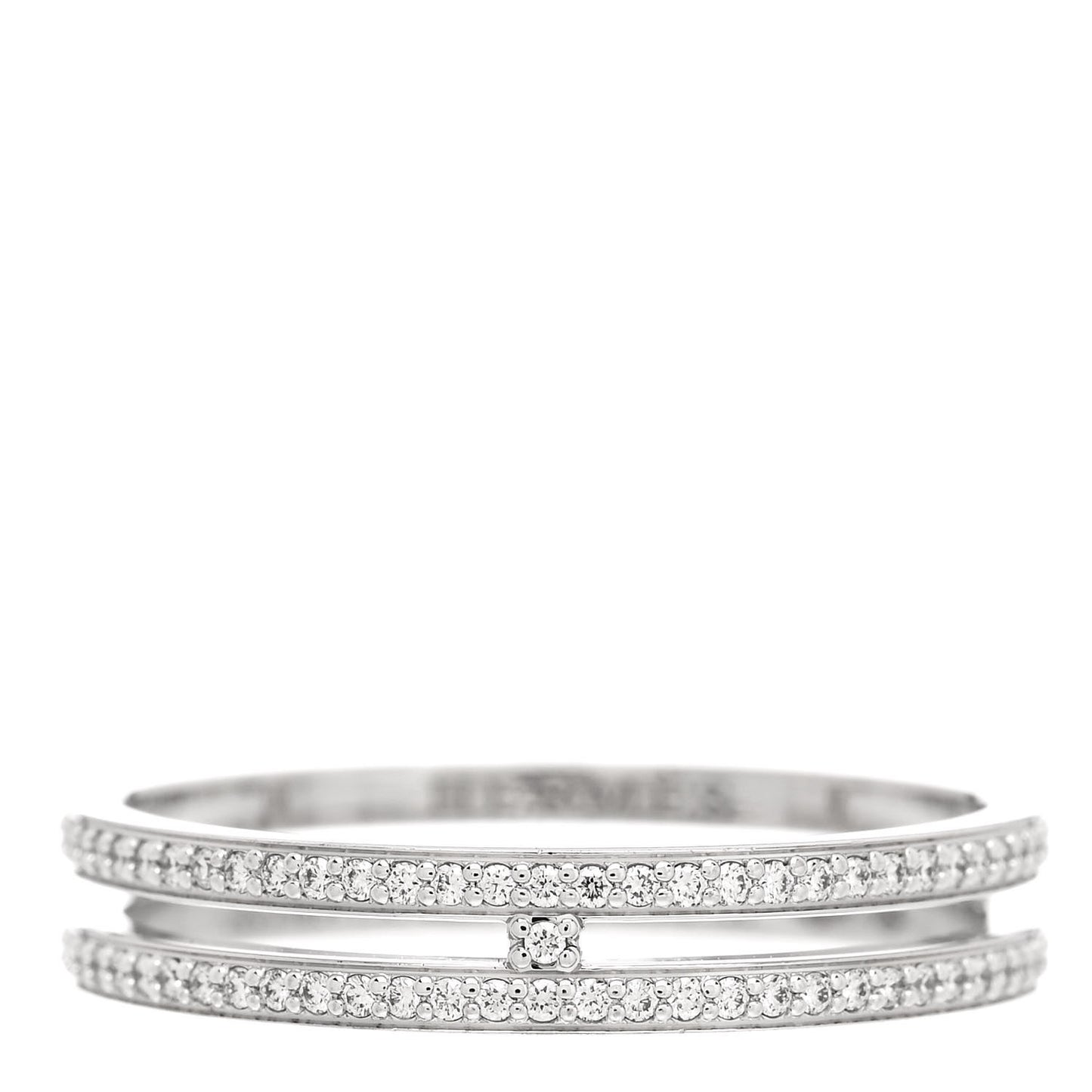 18K White Gold Diamond Ariane Wedding Band Ring 55 7.25