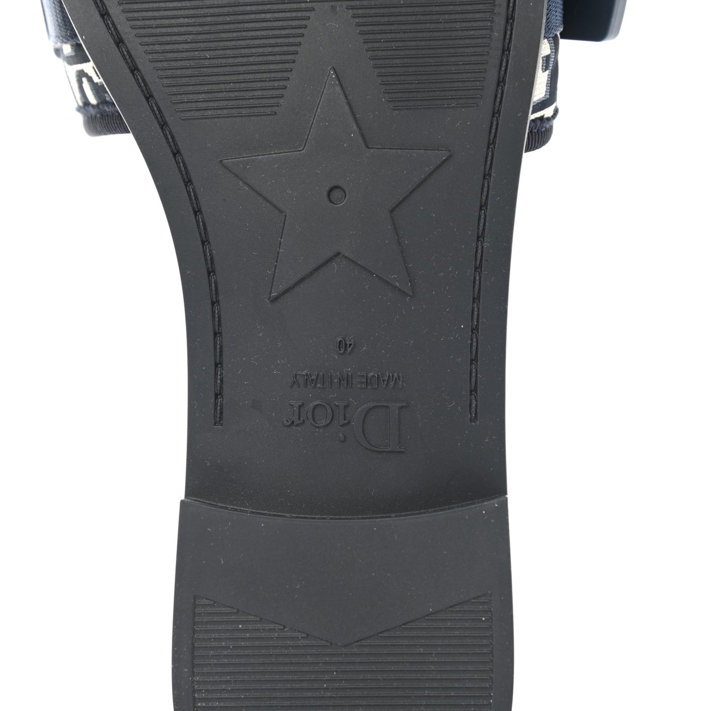 Nylon Oblique Dio(r)evolution Slide Sandals 40 Deep Blue