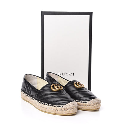 Gucci Nappa Matelasse GG Marmont Espadrilles 39.5 Black 9 of 9