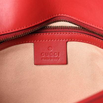 Gucci Calfskin Matelasse Small GG Marmont Shoulder Bag Hibiscus Red 6 of 9