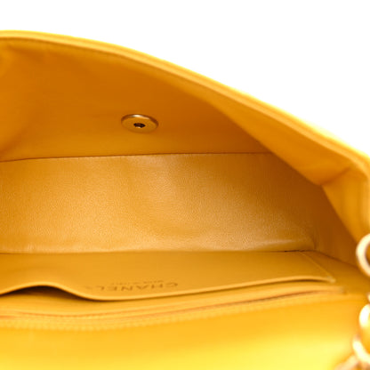 Chanel Lambskin Quilted Mini Rectangular Flap Yellow 5 of 12