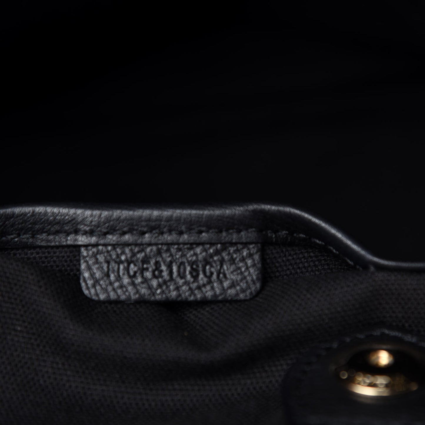 Grainy Calfskin House Check Large Banner Tote Black