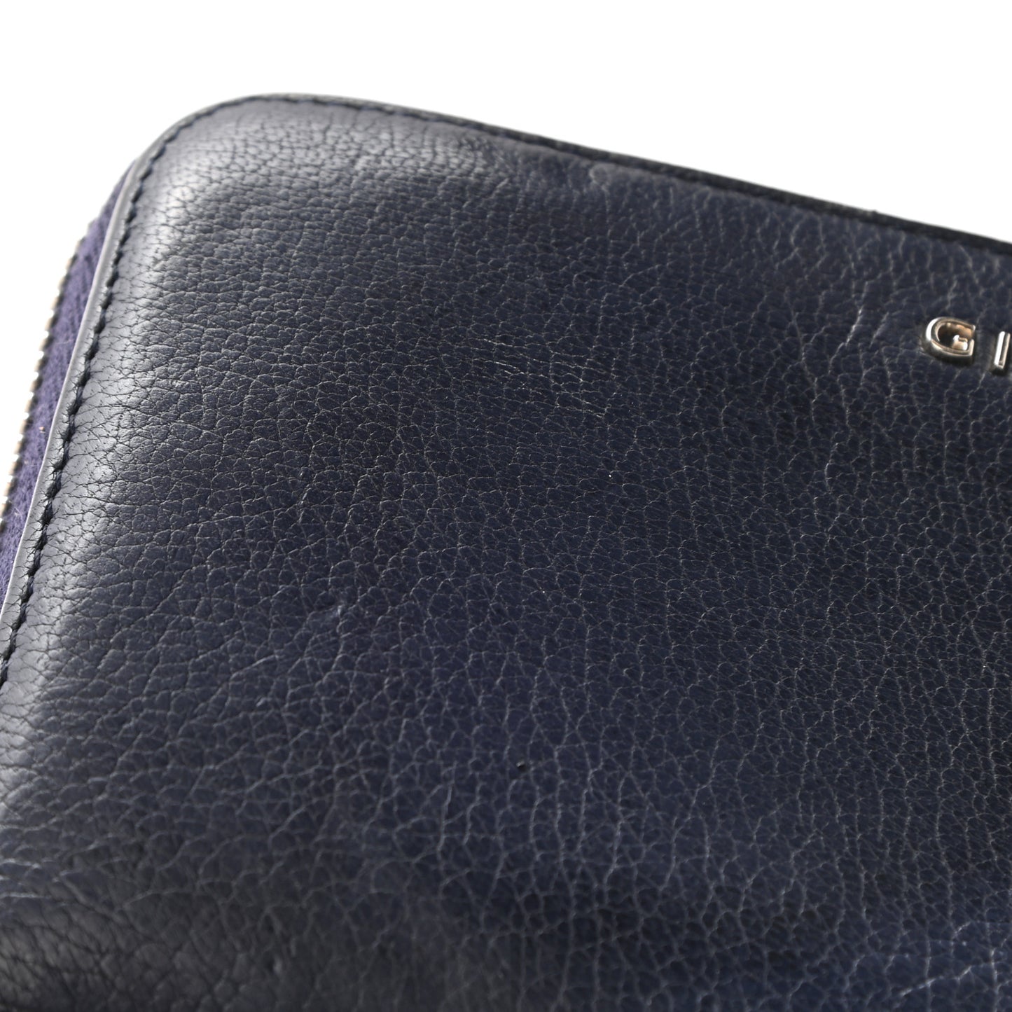 Sugar Goatskin Pandora Zip Around Wallet Night Blue