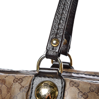 Gucci Crystal Monogram Small Babouska Tote Dark Brown 12 of 25
