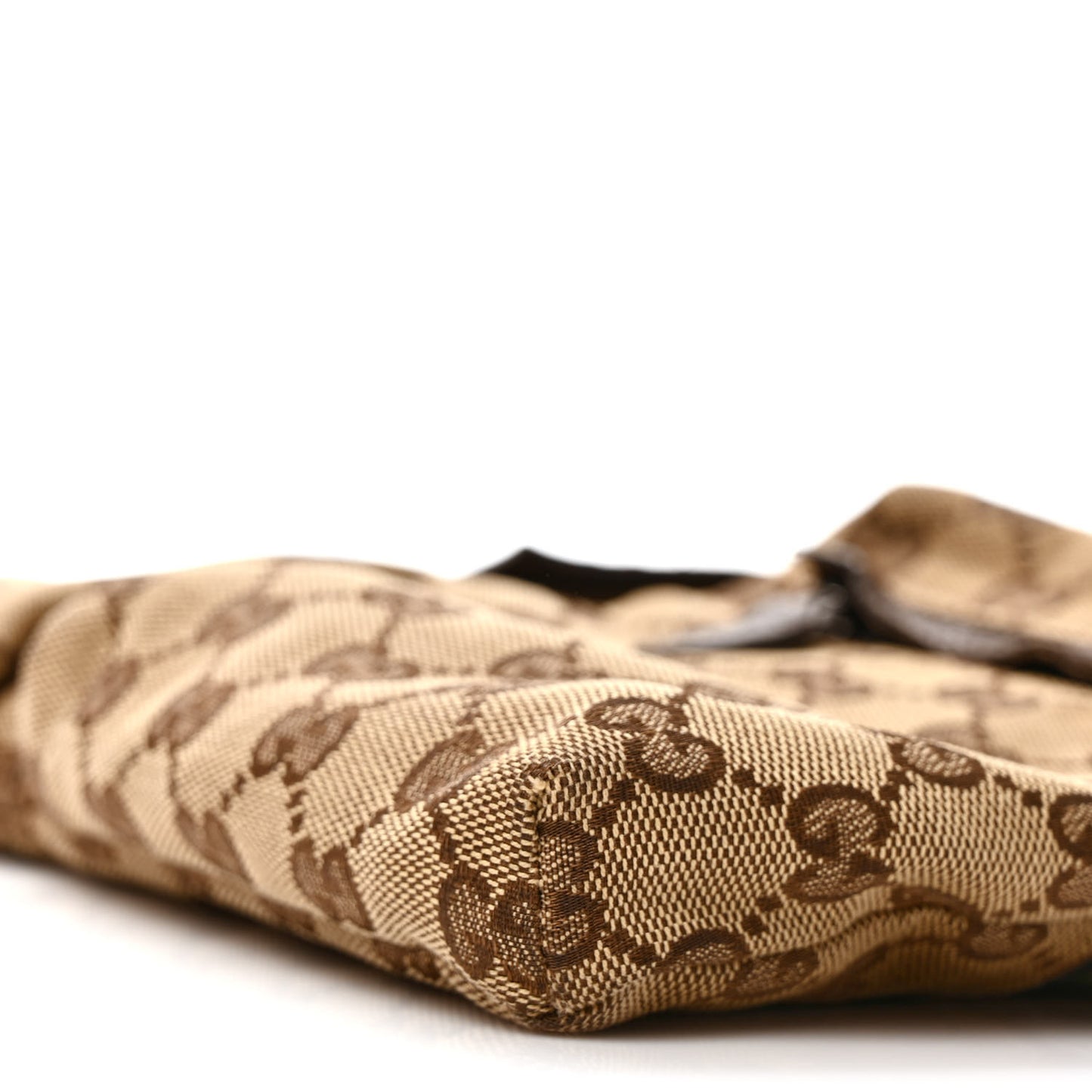 GG Monogram Double Pocket Belt Dark Brown
