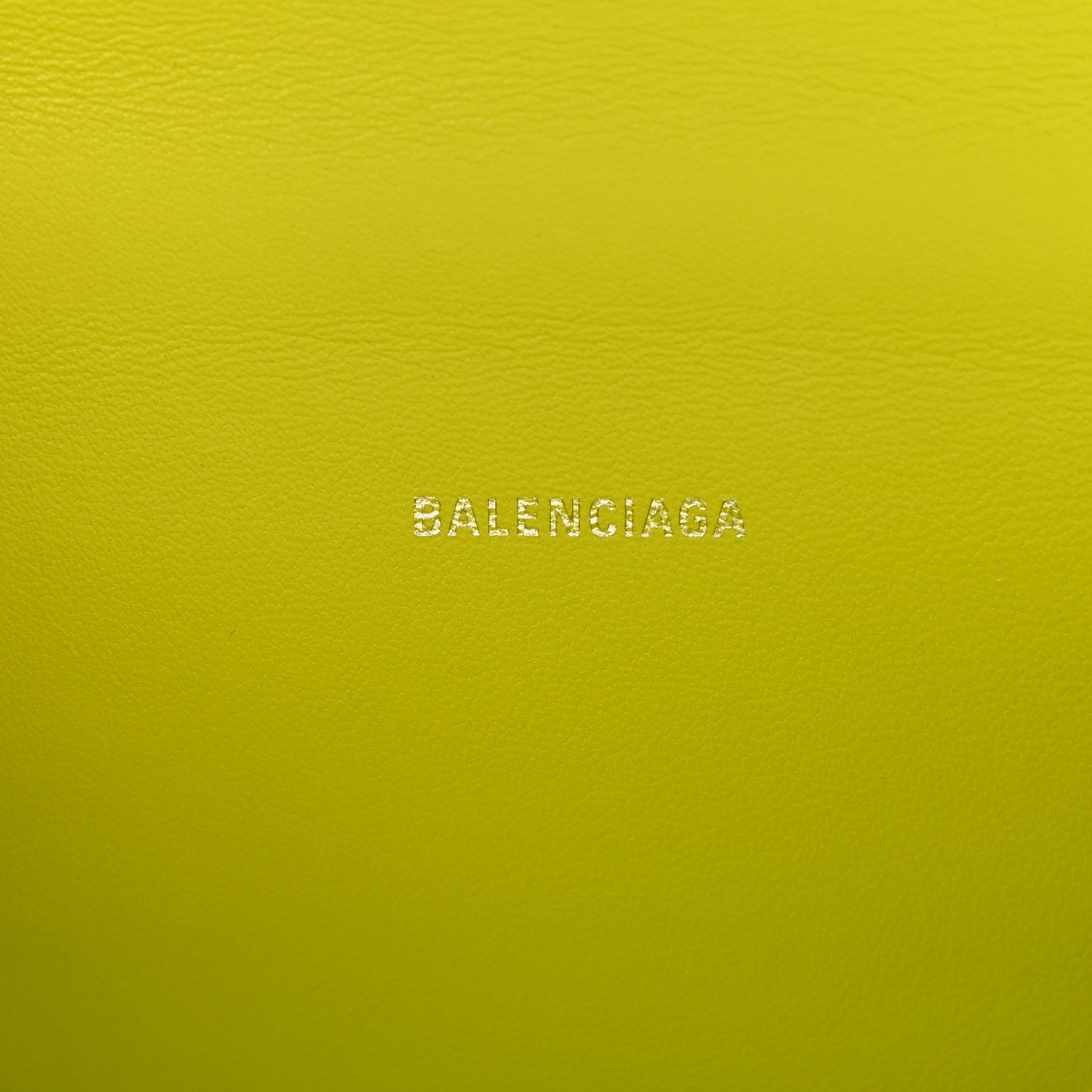 Grained Calfskin Hourglass Top Handle Bag XS Lime