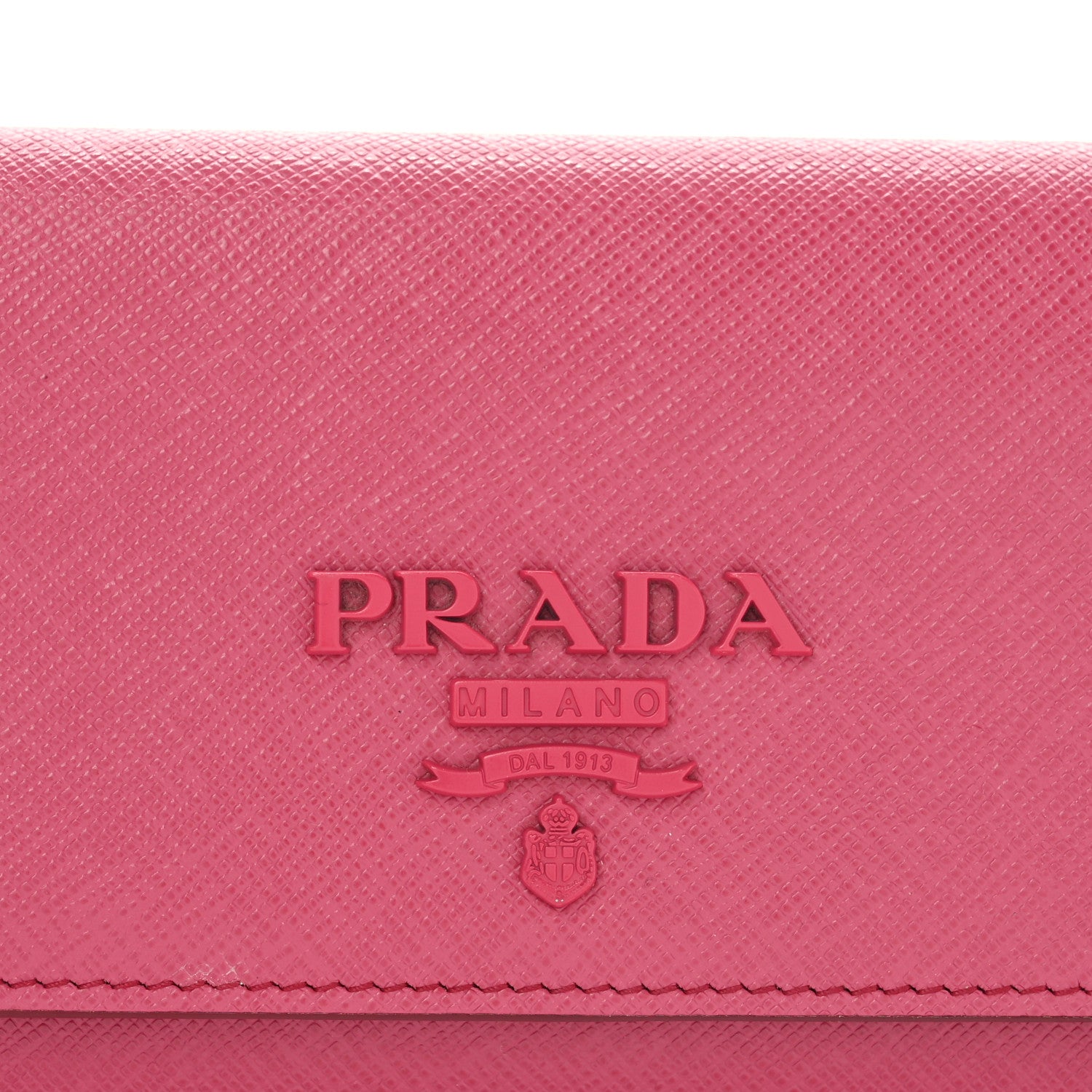 Prada Saffiano Monochrome Continental Wallet Pink 7 of 7