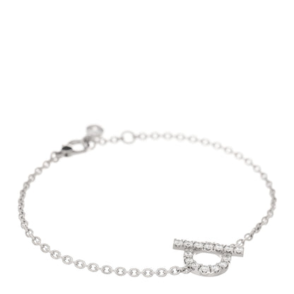 Hermes 18K White Gold Diamond Finesse Bracelet SH 1 of 4