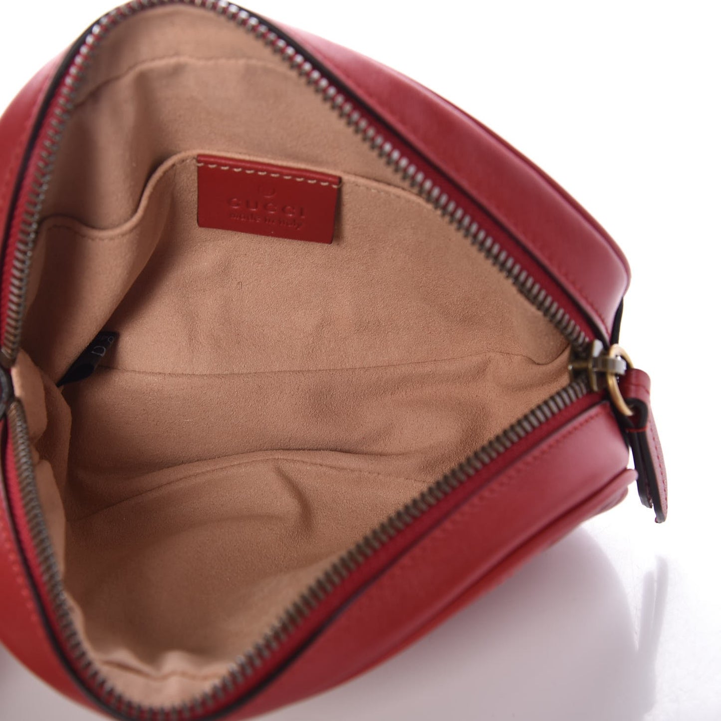 Calfskin Matelasse GG Marmont Belt Bag 95 38 Hibiscus Red