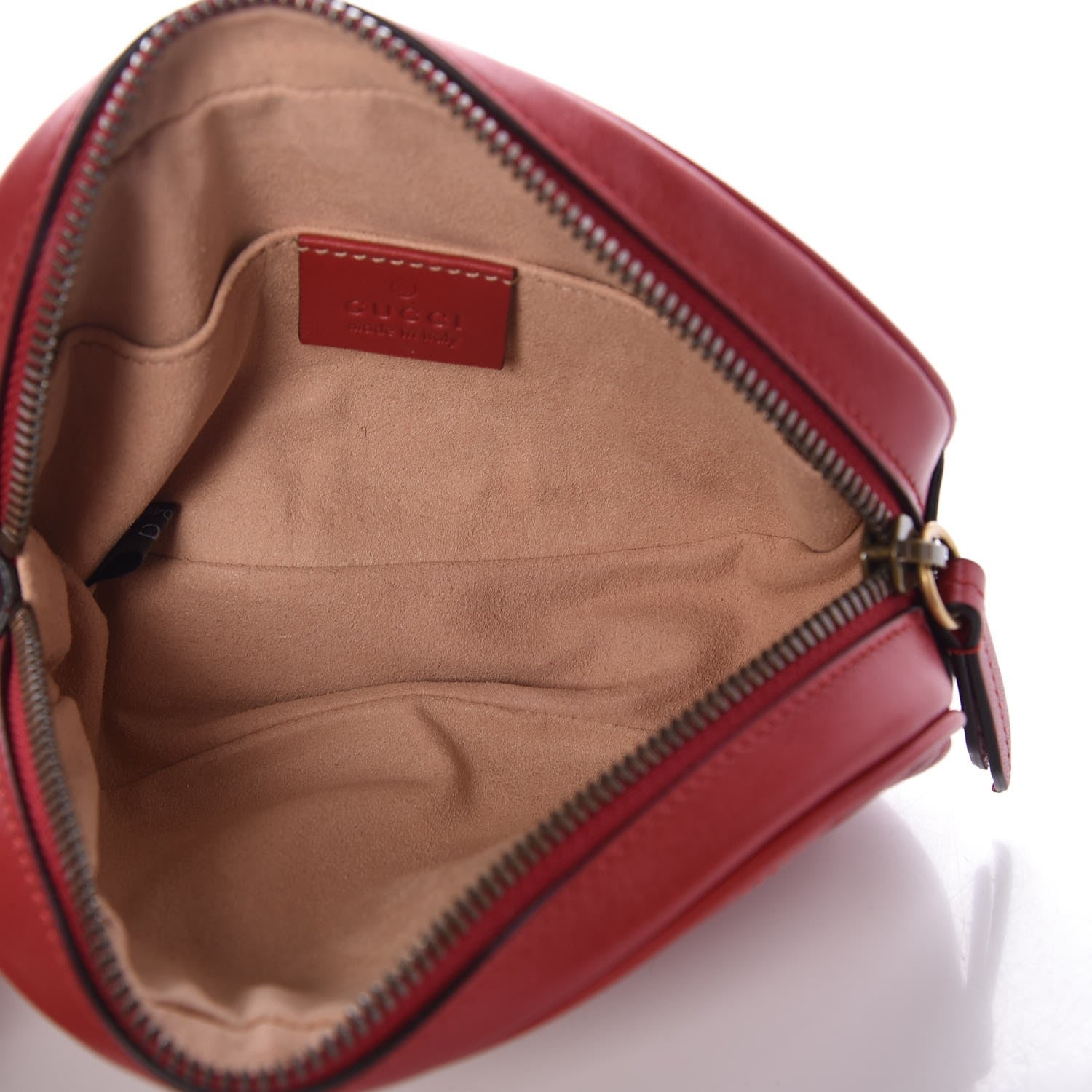 Gucci Calfskin Matelasse GG Marmont Belt Bag 95 38 Hibiscus Red 5 of 6