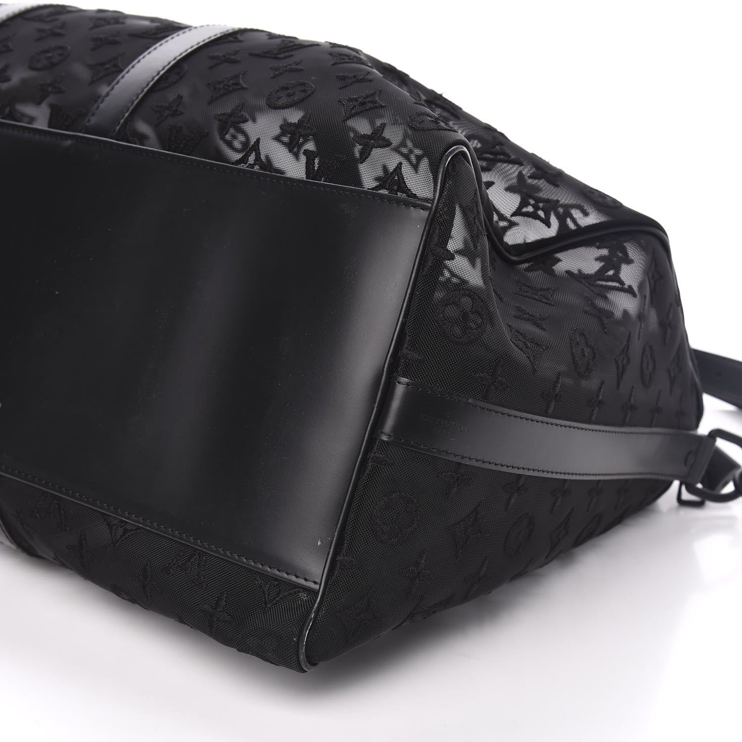 Louis Vuitton Monogram See Through Keepall Bandouliere 50 Black 9 of 11