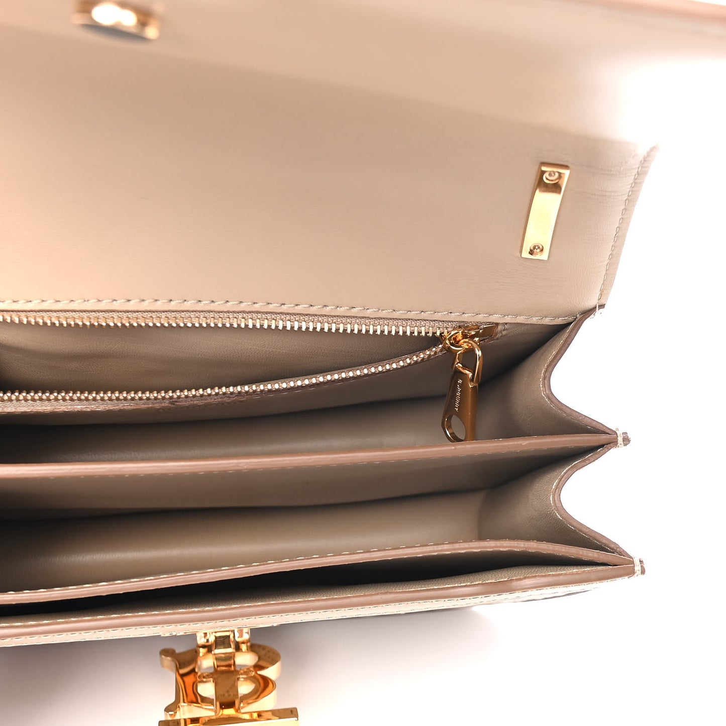 Calfskin Monogram Embossed Small TB Chain Bag Honey