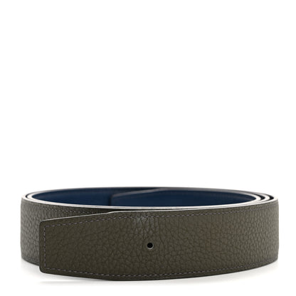 Hermes Box Togo 38mm Belt Strap 110 44 Bleu Saphir Etain 1 of 7