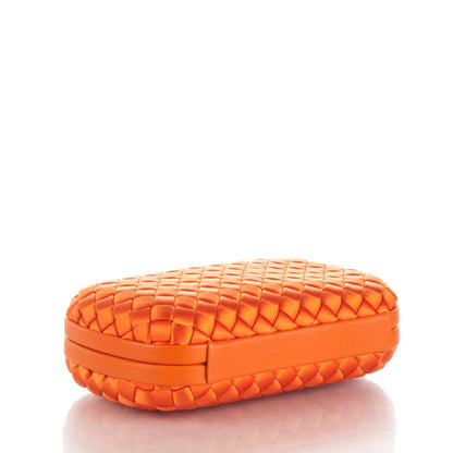 Bottega Veneta Satin Intreccio Impero Knot Clutch Orange 4 of 6