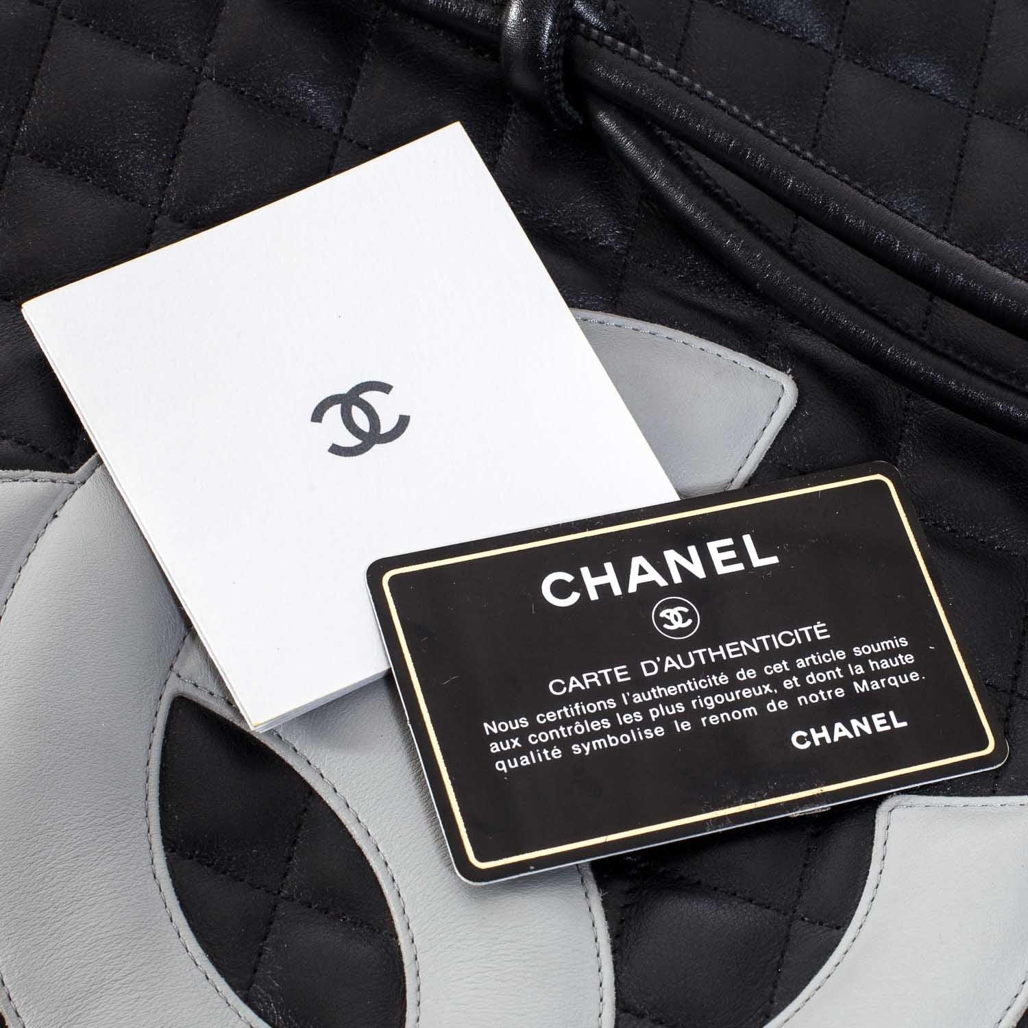 Chanel Calfskin Quilted Large Cambon Bag Black 10 of 11