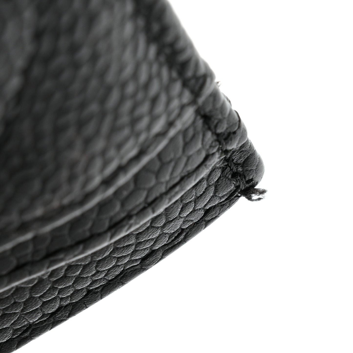 Caviar Quilted Card Holder Black