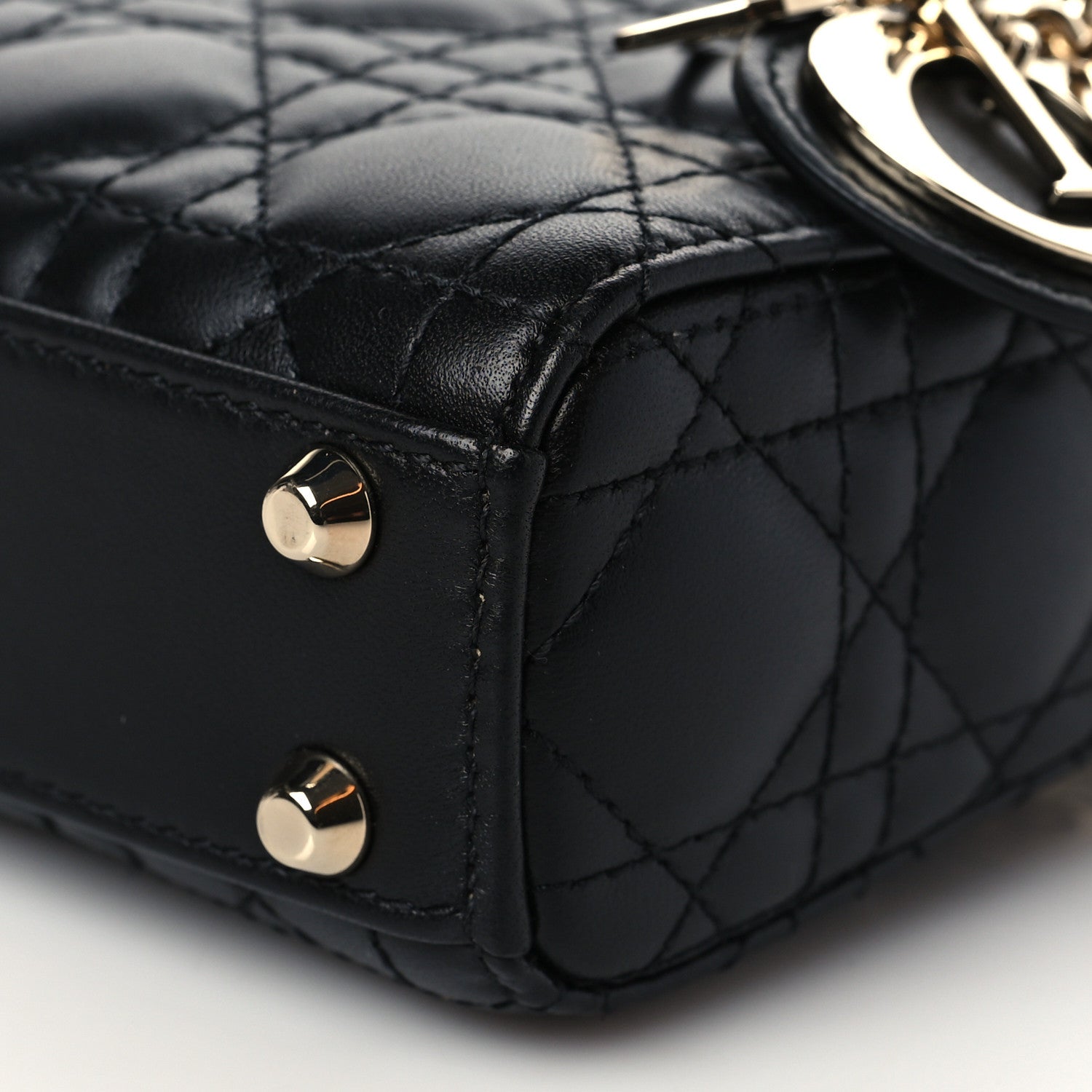 Christian Dior Lambskin Cannage Micro Lady Dior Black 10 of 11